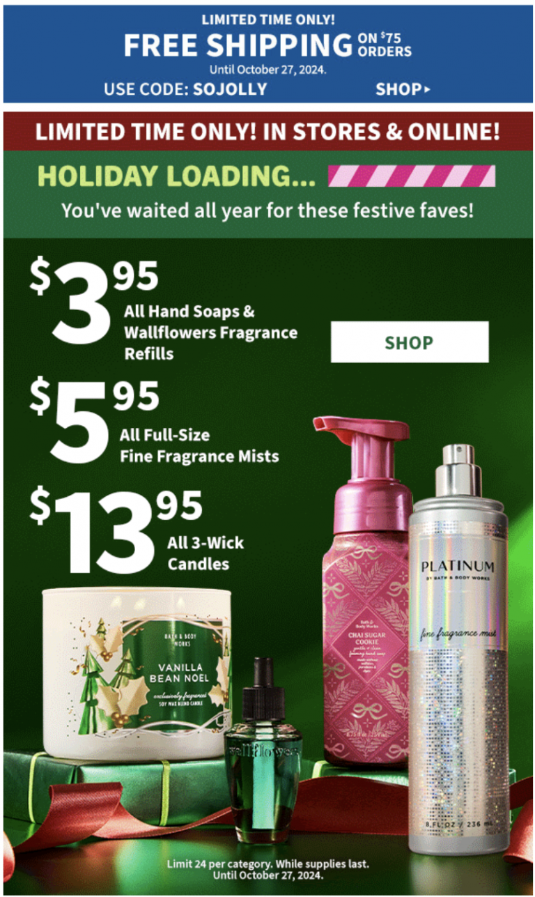 Bath & Body Works Canada Sale All Hand Soaps and Wallflowers Fragrance